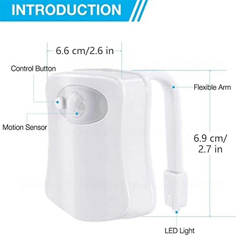 Toilet Night Light PIR Motion Sensor Toilet Lights LED Washroom Night Lamp 16/8 Colors Toilet Bowl Lighting For Bathroom Washroom4