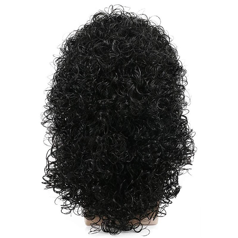 70s 80s Rocker Mullet Wig Cosplay Wig Mens Long Curly Black Wig Carnival Party Costume Wig Halloween Wigs4