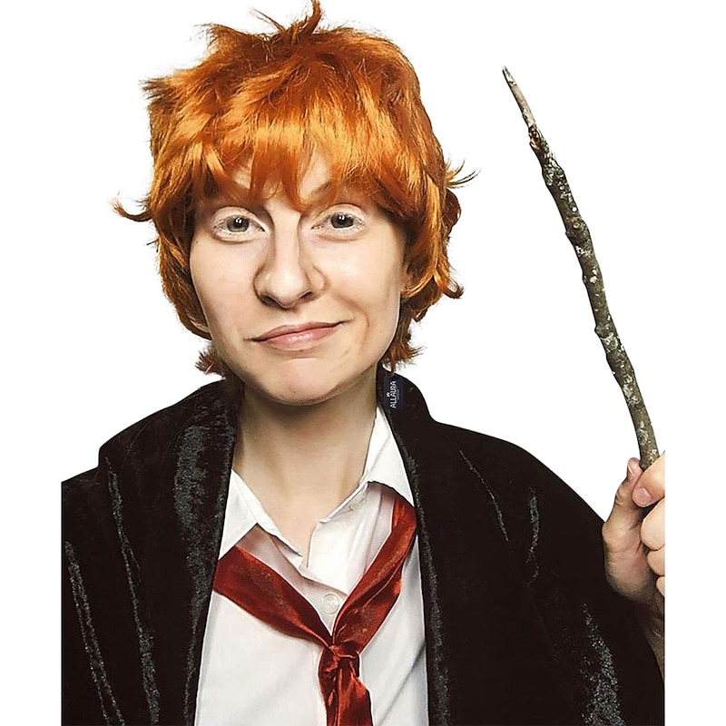 Ron Wizard Wig Short Orange Wig Cosplay Character Halloween Wigs4