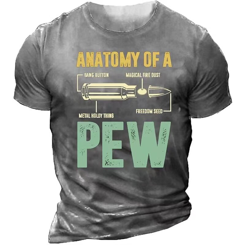 Men's Letter Graphic Prints T Shirt Graphic Tee Short Sleeve T shirt 3D Print Crew Neck Shirt Vintage Sports Designer Outdoor Street Daily Army Green Green Light Grey Summer Clothing Apparel S M L XL3