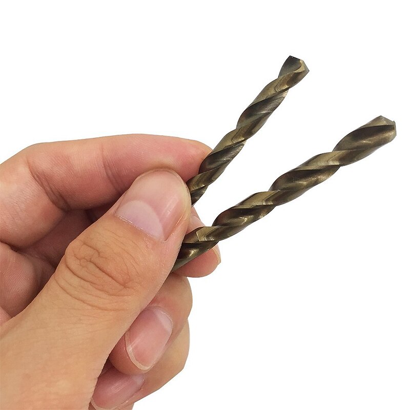 15pc Set Of 1.5-10mmM35 High-Speed Steel Fully Ground And Roasted Yellow Straight Handle Twist Drill Set Stainless Steel3