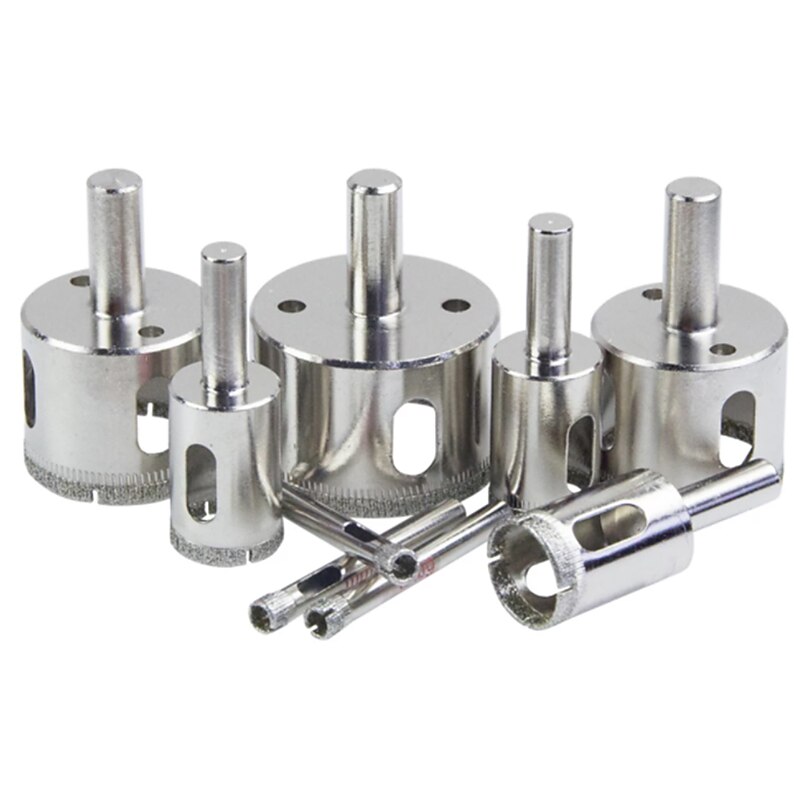 10/15pcs Set Tile drill bit Set Diamond Coated Tile Marble Glass Ceramic Hole Saw Drilling Bits Power Tools Accessories3