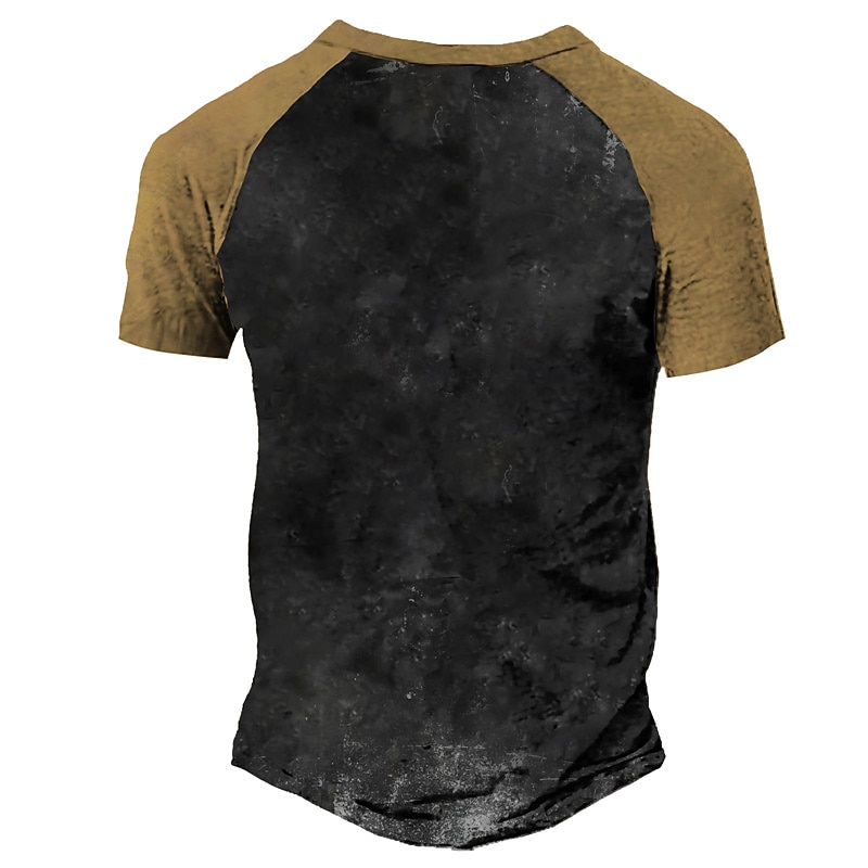 Men's Graphic Henley T-Shirt, Funny Whiskey Pun Quote, Short Sleeve, 'I Only Drink Whiskey 3 Days A Week Yesterday, Today & Tomorrow'2