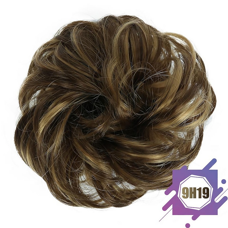 factory wholesale foreign trade supply fluffy hair ring wig ball head head rope chemical fiber hair ring wig hair ring