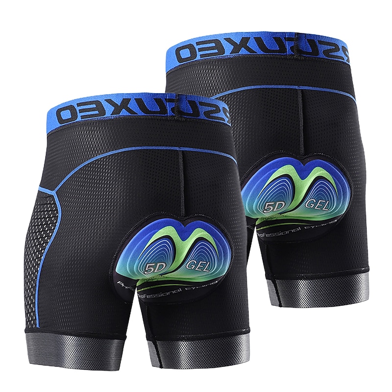 2PCS  Men's  Cycling Underwear Cycling Padded Shorts Bike Padded Shorts / Chamois Mountain Bike MTB Road Bike Cycling Sports Black Grey Quick Dry Moisture Wicking Clothing Apparel Bike Wear4