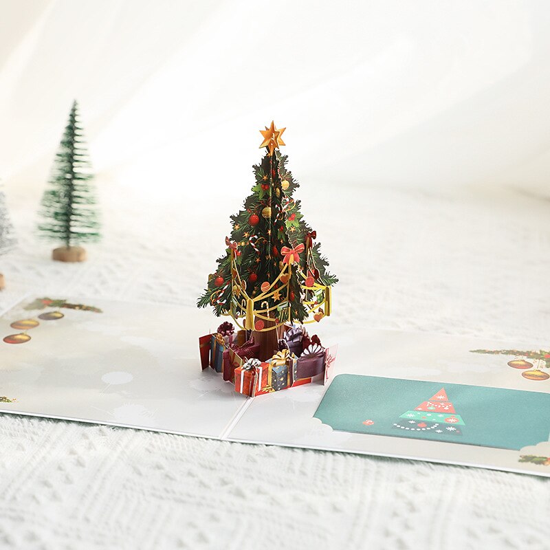 3d Christmas card Creative Christmas gift Christmas tree card Student Christmas activity gift3