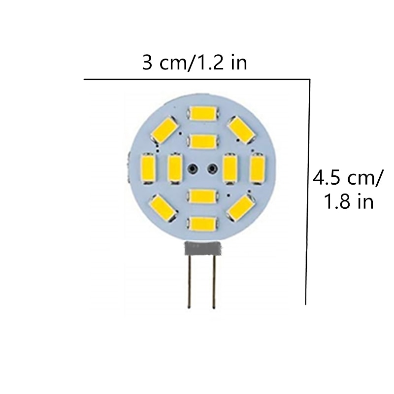 10pcs 3W Bi-pin Disc LED Light Bulb 300lm G4 SMD5730 30W Halogen Equivalent Warm Cold White for Puck Lights RV Trailers Campers Automotive3
