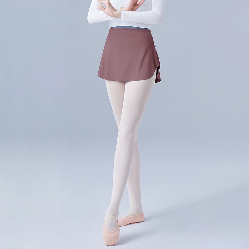Ballet Activewear Skirts Pure Color Splicing Women's Performance Training High Nylon2