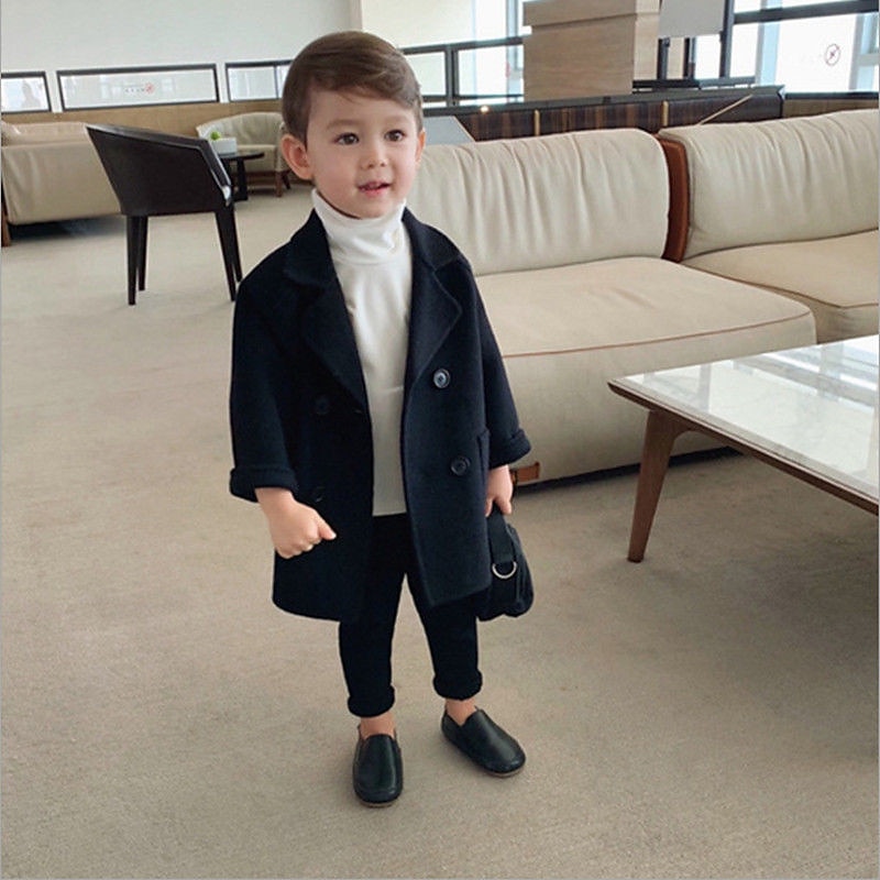 Baby Boys Woolen Coat Jacket Kids Fashion Fall Coats Warm Autumn Winter Infant Clothing Toddler Childrens Outwears2