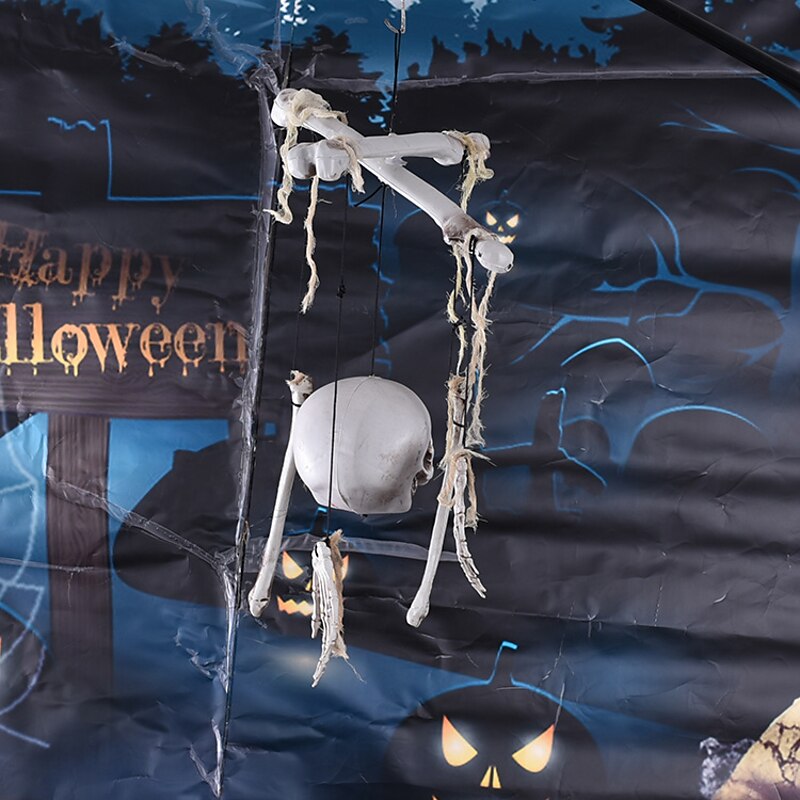 Halloween Skull Skeleton Wind Chime Pendant Wall Hanging Gift Ornament Home Garden Decor 40x60cm/16"x24"inch3