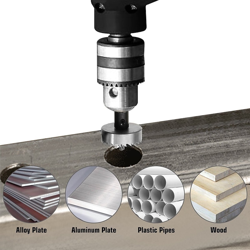 5Pcs Drill Bit Carbide Tip HSS Hole Saw Set Stainless Steel Metal Alloy 16/18.5/20/25/30mm Woodworking Tools2