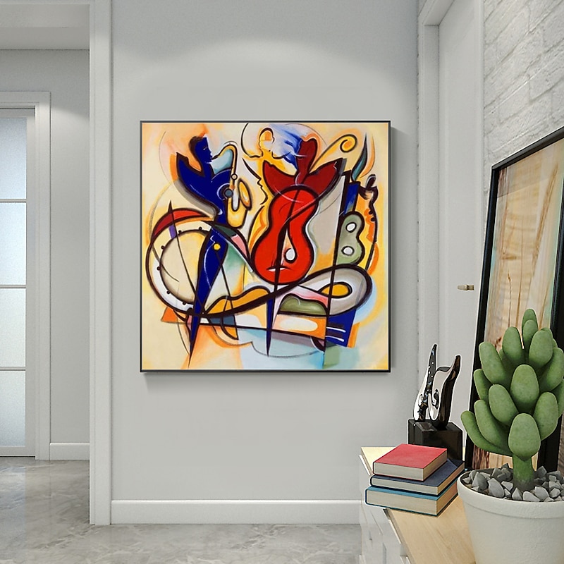 Mintura Handmade Cartoon Oil Paintings On Canvas Wall Art Decoration Modern Abstract Picture For Home Decor Rolled Frameless Unstretched Painting4