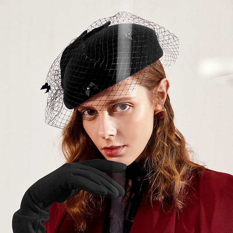 Wool Hats with Metal 1pc Casual Headpiece