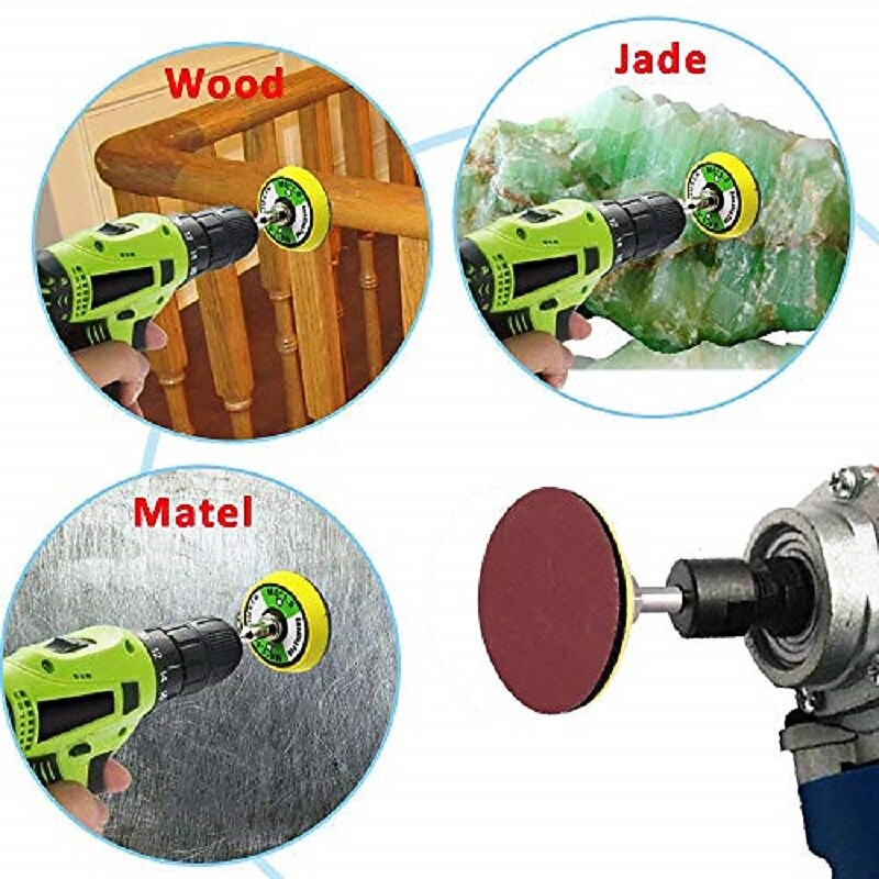 100Pcs 1inch/60Pcs 2Inch Sanding Discs Pad 100-3000 Grit Abrasive Polishing Pad Kit for Dremel Rotary Tool Sandpapers Accessories