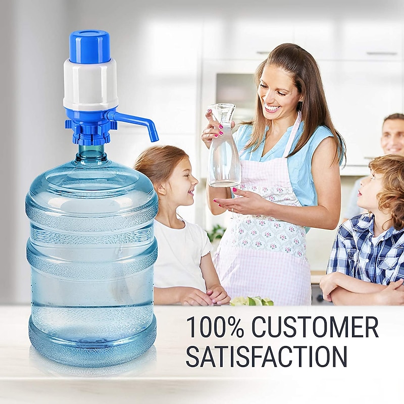 Manual Water Pump for 5 Gallon Bottle - Secure Fit on Top Jugs - 3 Tube Lengths, Protective Spout Cap, Cleaning Brush, Food-Grade Materials4