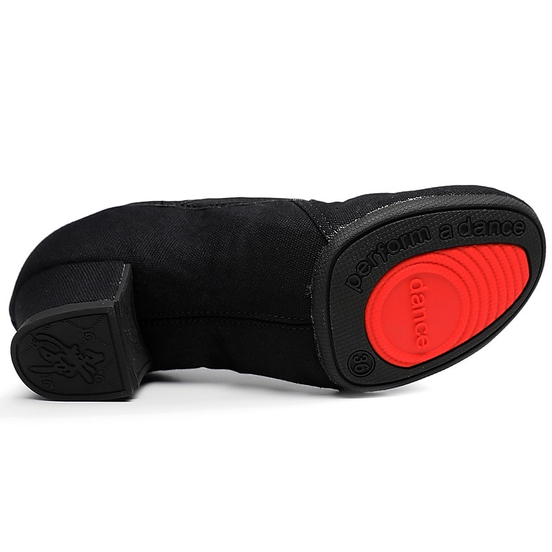 Women's Black Canvas Dance Shoes – Lightweight, Flexible Ballet Flats with Cross-Strap Design for Jazz, Ballet, and Dance Classes4