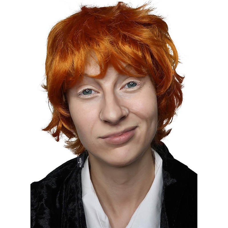 Ron Wizard Wig Short Orange Wig Cosplay Character Halloween Wigs2