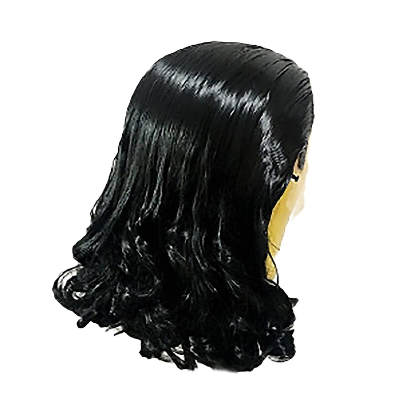 Wigs Long Curly Wig For Men Superhero Black Wavy Wig Cosplay Accessories Fancy Dress Party Halloween Wigs2