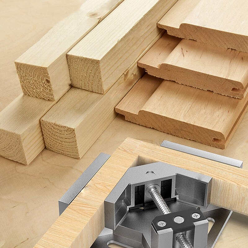 90 Degree Right Angle Clip Clamp Tool Single Handle Aluminum Alloy Corner Clamp Woodworking Frame Clip Right Angle Folder 1pcs2