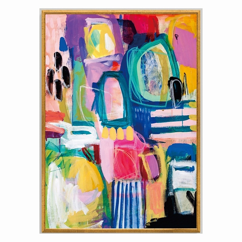 Handmade Hand Painted Oil Painting Wall Art Pink Modern Abstract Home Decoration Decor Rolled Canvas No Frame Unstretched3