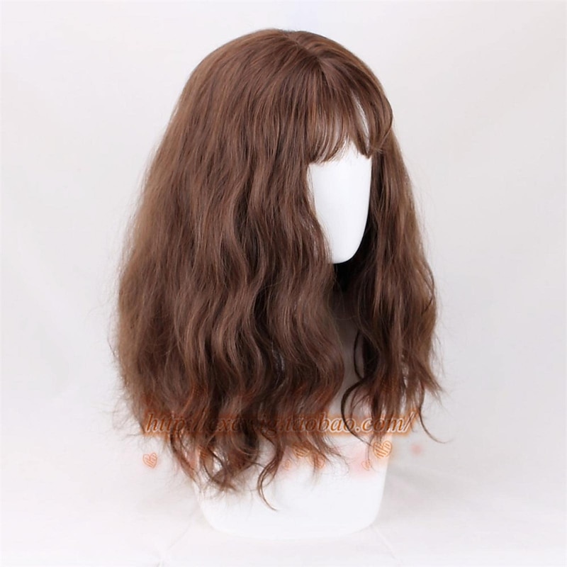 Hermione Jean Granger Cosplay Wig Brown Curly Heat Resistant Synthetic Hair Cosplay  Wigs Halloween Wigs