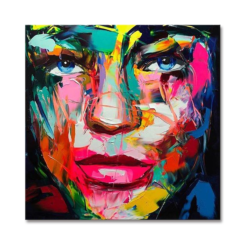 Mintura Handmade Face Oil Painting On Canvas Wall Art Decoration Modern Abstract Figure Pictures For Home Decor Rolled Frameless Unstretched Painting4