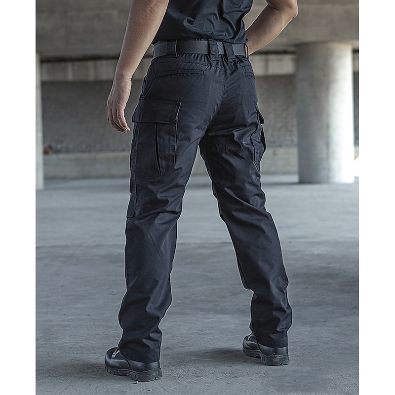 Men's Hiking Pants Trousers Work Pants Tactical Cargo Pants Military Summer Spring Outdoor Ripstop Windproof Quick Dry Multi Pockets Bottoms Elastic Waist Zipper Pocket Gray Green Black Climbing4