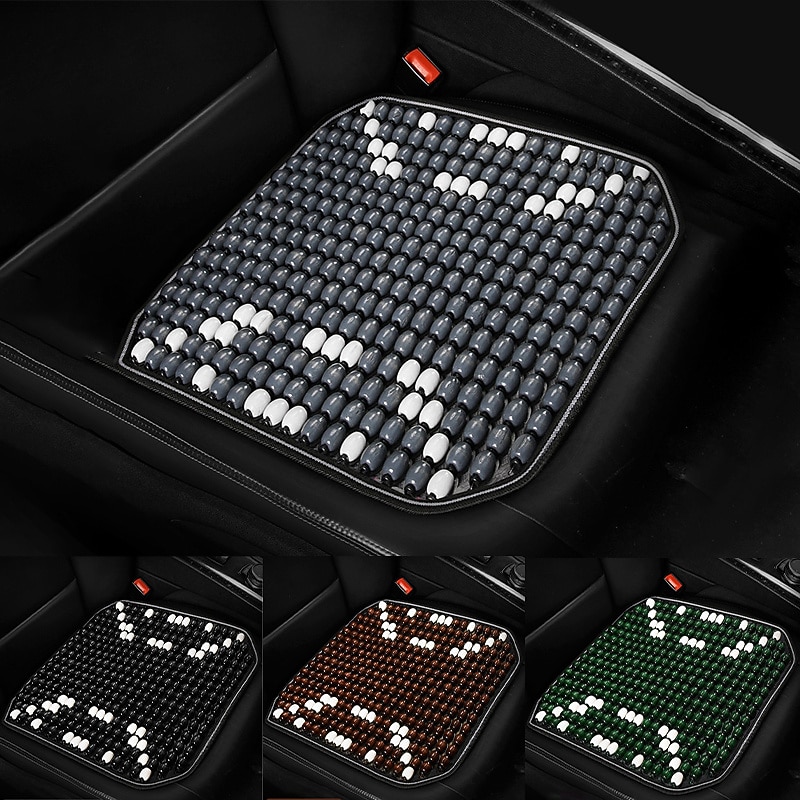 Summer Wooden Beads Car Seat Cushion Pad Breathable Cool Universal Four Seasons Ventilation Truck Seat Cover Mat Rug Protector