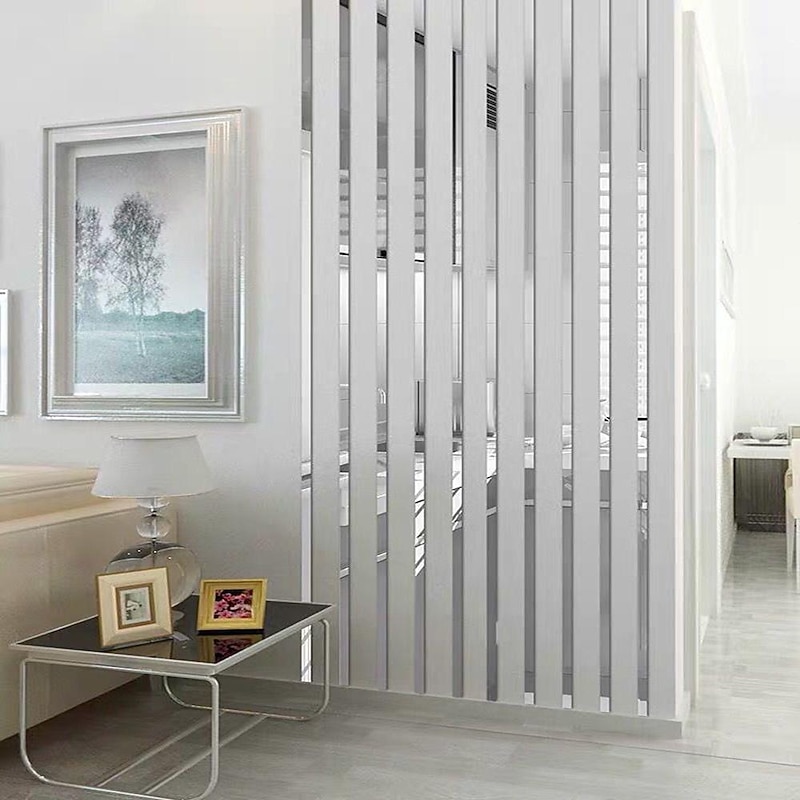 Waveguide Line Wallpaper Border Peel and Stick Self Adhesive Vinyl Modern Wall Decal for Room 10PCS 5x20cm/20PCS 5*50cm4