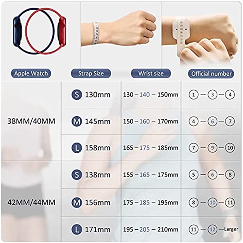 1pc Sport Elastic Silicone Solo Loop Strap for Apple Watch 38mm 40mm 41mm 42mm 44mm 45mm, Replacement Wristband for iWatch Series 7 6 5 4 3 2 1 SE for Men and Women4