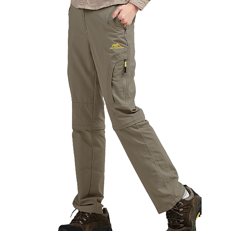 Women's Hiking Pants Trousers Summer Outdoor Windproof Skin Friendly Quick Dry Multi Pockets Bottoms Zipper Pocket Dark Grey Black Fishing Climbing Beach S M L XL XXL3