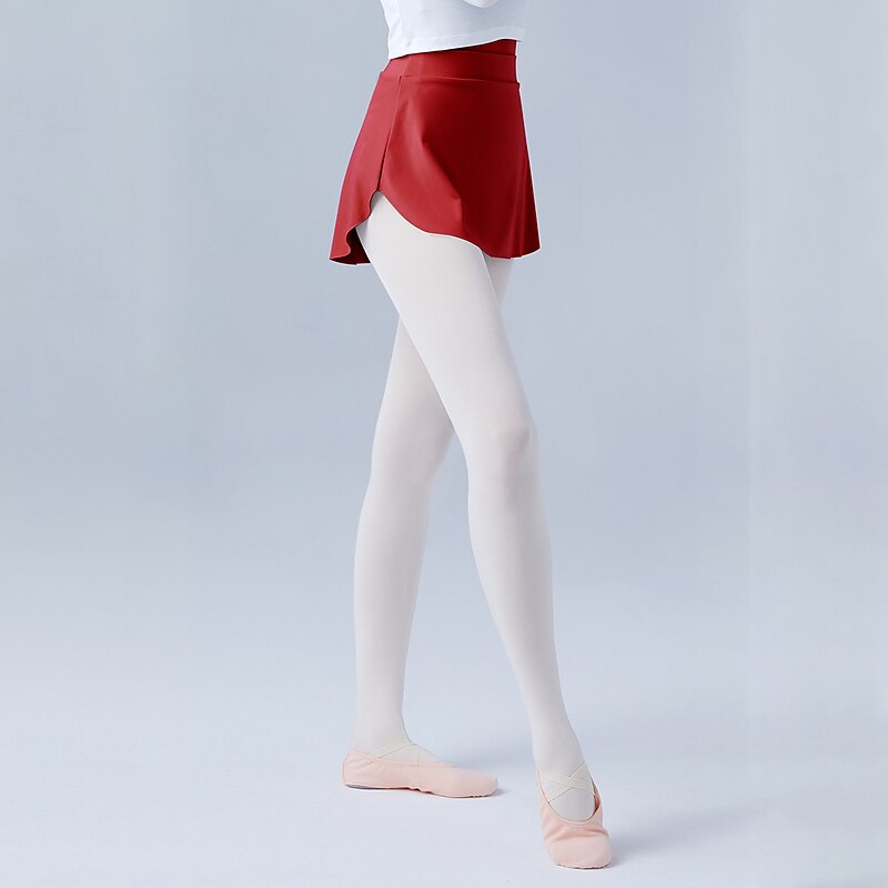 Ballet Activewear Skirts Pure Color Splicing Women's Performance Training High Nylon4