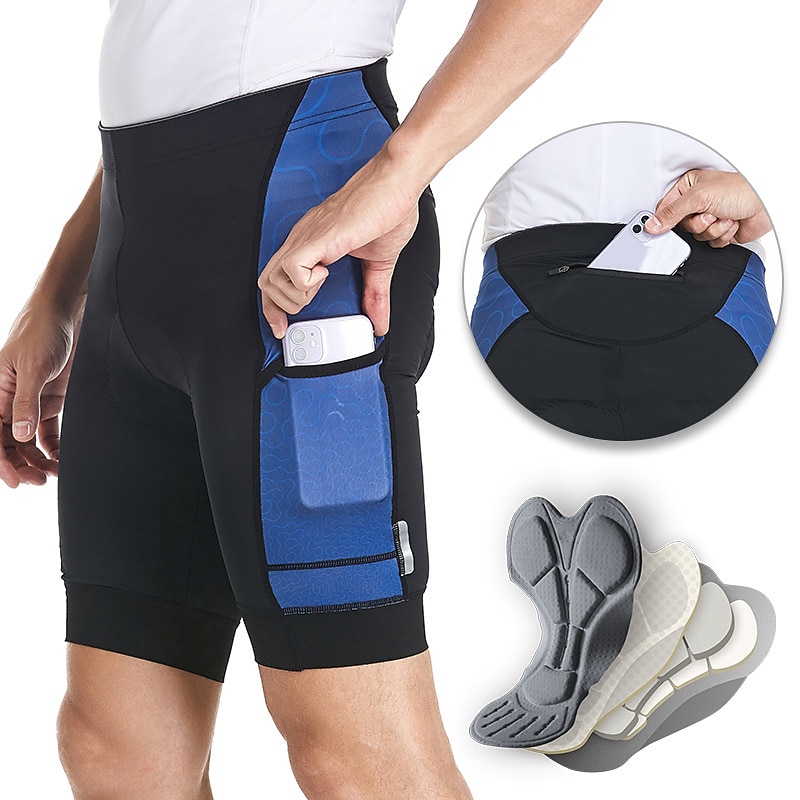 Arsuxeo Men's Cycling Shorts Cycling Padded Shorts Bike Padded Shorts / Chamois MTB Shorts Form Fit Mountain Bike MTB Road Bike Cycling Sports Soft Wicking Sweat wicking Anti-skidding Black Grey2