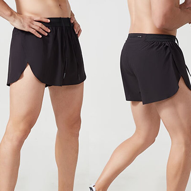 Men's Running Shorts Athletic Shorts Drawstring Bottoms Athletic Breathable Quick Dry Moisture Wicking Fitness Running Active Training Sportswear Activewear Color Block Black Light Green Blue3