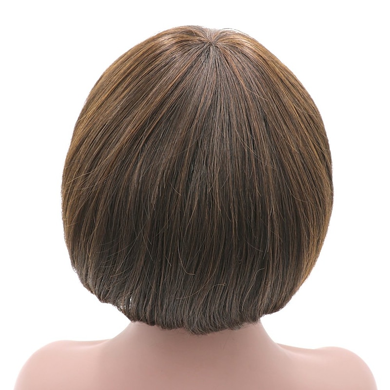 Cosplay Mushroom Wig Short Haircut With Bangs Bob Wig for Men Bowl Cut Wigs Halloween Wigs3