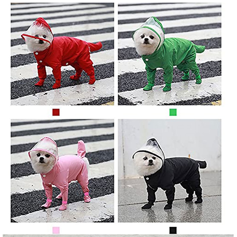 Dog Costume Rain Coat Jumpsuit Raincoat Dog Costume Sports & Outdoors Stylish Ordinary Classic Style Portable Summer Spring Fall Waterproof Outdoor Sports Outdoor Walking Dog Clothing4