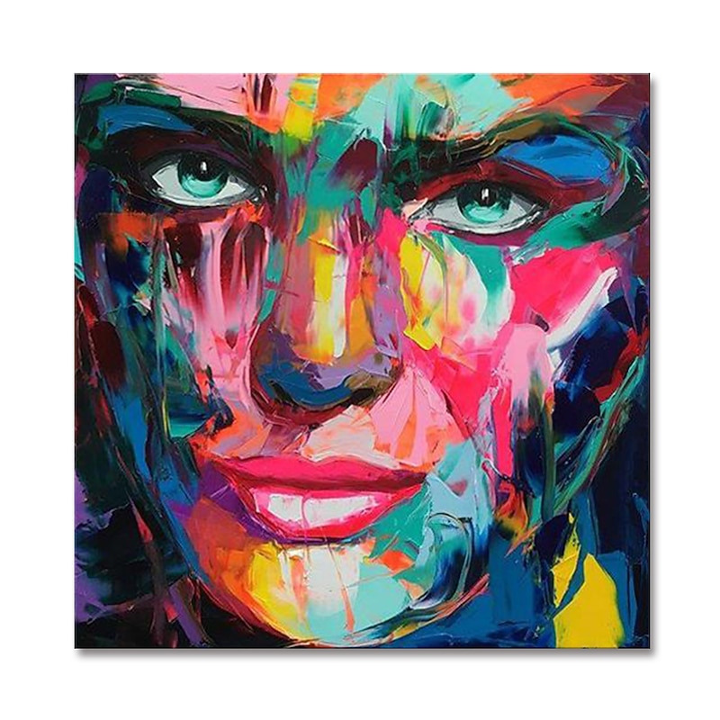 Mintura Handmade Face Oil Paintings On Canvas Wall Art Decoration Modern Abstract Figure Pictures For Home Decor Rolled Frameless Unstretched Painting4
