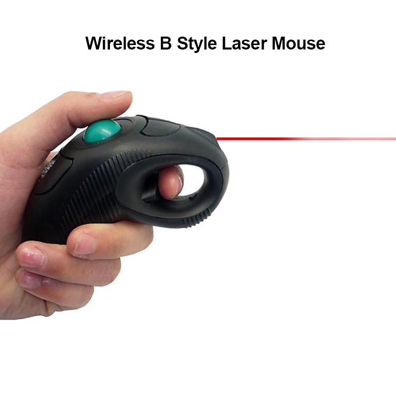 Wireless Trackball Mouse Optical Pointer Handheld Air Laser Mouse Trackball Left Hand Right Hand Mouse for PC Laptop