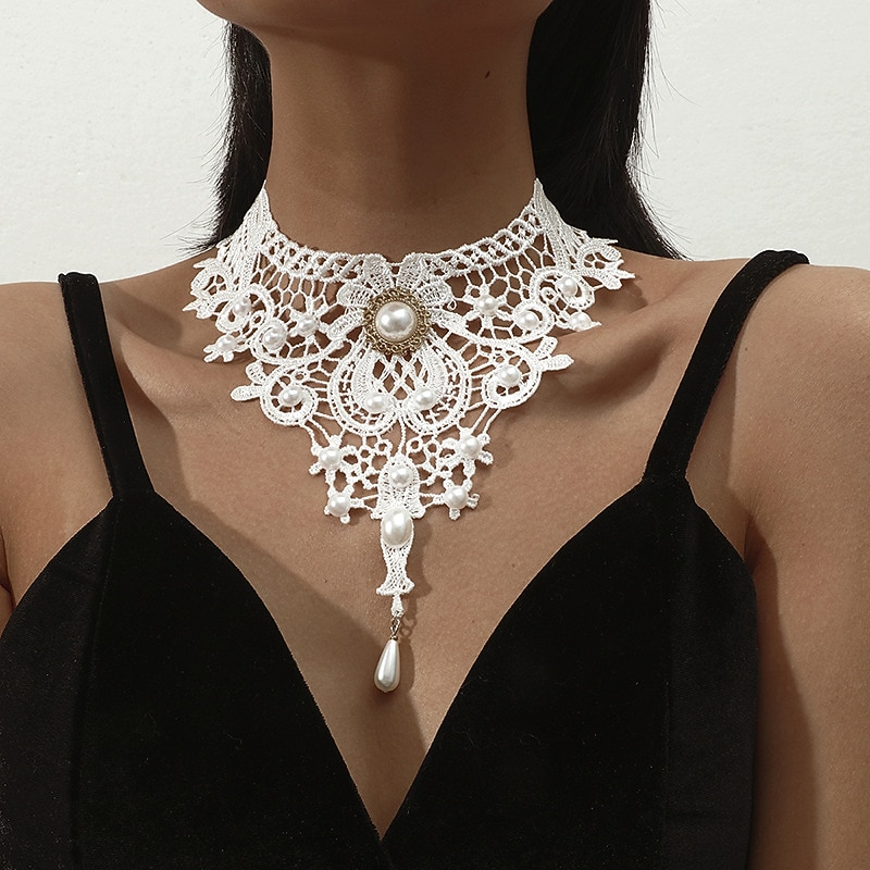 Necklace Lace Choker Necklace Punk & Gothic Alloy For Disco Cosplay Carnival Women's Costume Jewelry Fashion Jewelry3