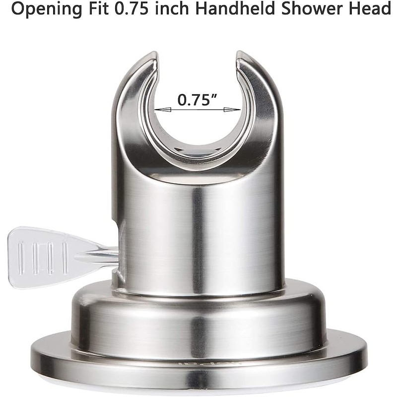 Suction Cup Shower Head Holder Adhesive,Suction Handheld Shower Head Holder Bracket,Removable Wall Mount Holder For Bathroom,Brushed Nickel3