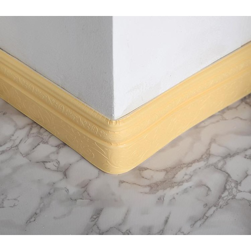 Solid Color Wallpaper Border Waistline Baseboard Peel and Stick Self Adhesive PVC/Vinyl Modern Waterproof Wall Decal for Room 230*10cm