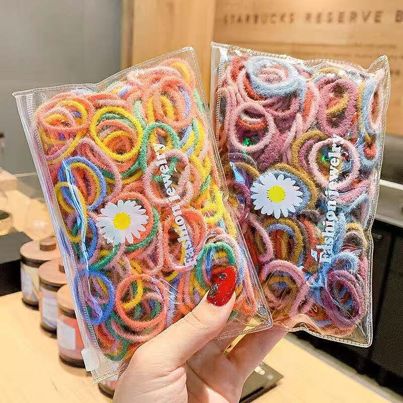 Hair Ties Hair Rubber Bands for Toddler Infants Kids Girls Thin Small Hair Elastics 100 Piece Pack2