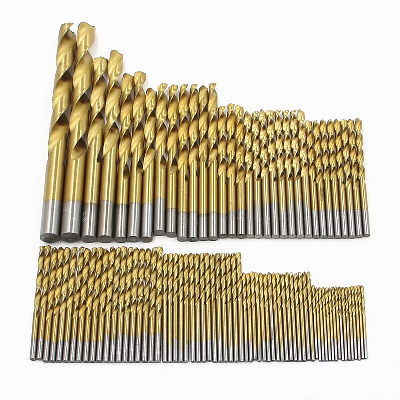 99PC Twist Drill Bit Set Saw Set HSS High Steel Titanium Coated Drill Woodworkin Tool 1.5-10mm For Cordless Screwdriver2