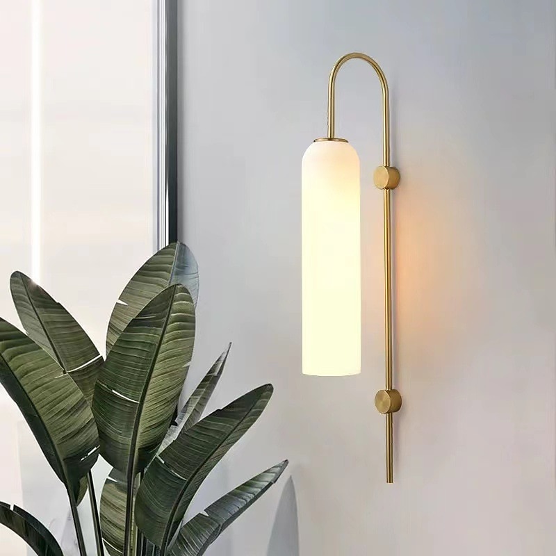 LED Wall Light Matte Nordic Style Wall Lamps Wall Sconces Indoor Wall Lights Living Room Bedroom Iron Wall Light 85-265V4