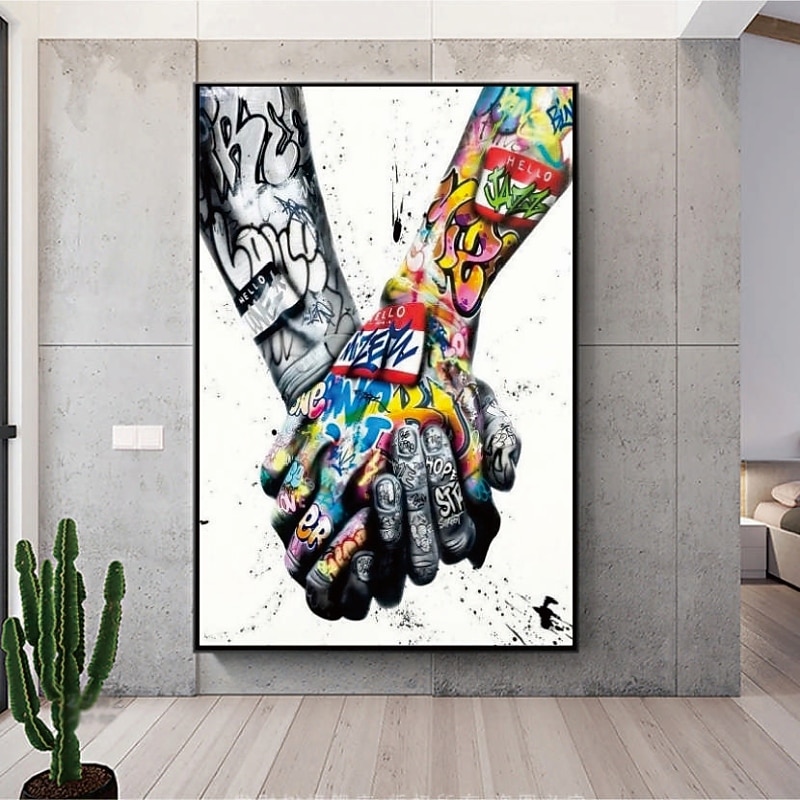 Handmade Hand Painted Oil Painting Wall Modern Street Art Home Decoration Decor Rolled Canvas No Frame Unstretched2