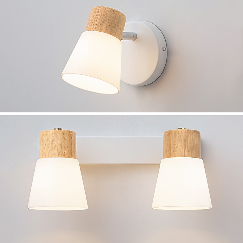 Indoor Modern Nordic Style Wall Lamps Wall Sconces Vanity Lights Indoor Wall Lights Living Room Dining Room Glass Wall Light 110-240 V