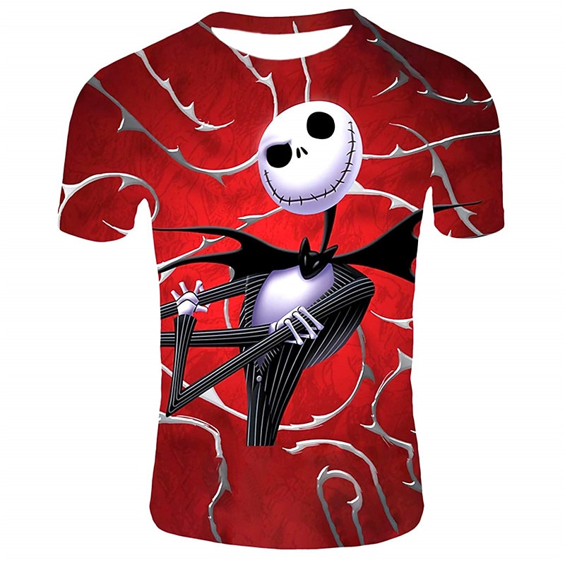 Unisex Boys Girls' 3D Skull T shirt Short Sleeve 3D Print Summer Spring Fashion Cool Kids 3-12 Years Outdoor Daily Regular Fit2