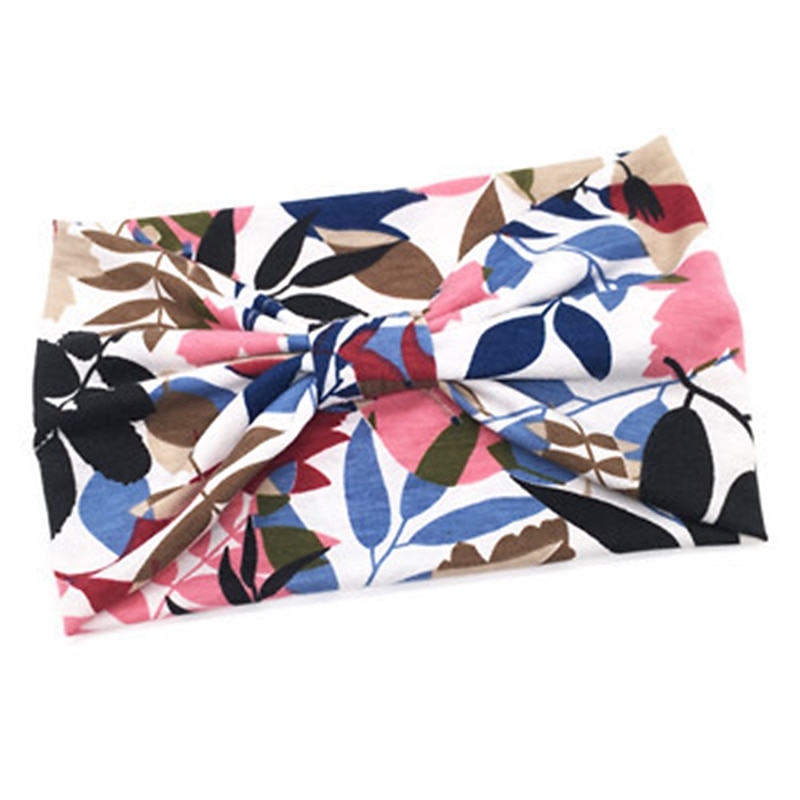 Bohemian Style Printed Elastic Sports Hairband Ladies Wide-brimmed Headwrap Sport Athletic Beach Hair Accessories for Women and Girls Headband Cotton Turban Headdress3