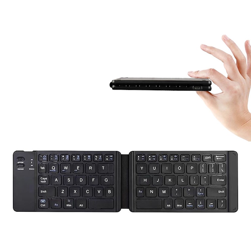 Mini Wireless Bluetooth Folding Keyboard Foldable Wireless Keypad for IOS/Android/Windows ipad Tablet phone