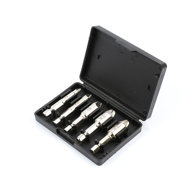 5/6/8Pcs Screw Extractor Metal Drill Bit Set Damaged Screws Remover Extractor Woodworking Tools Broken Bolt Water Pipe Extractor4